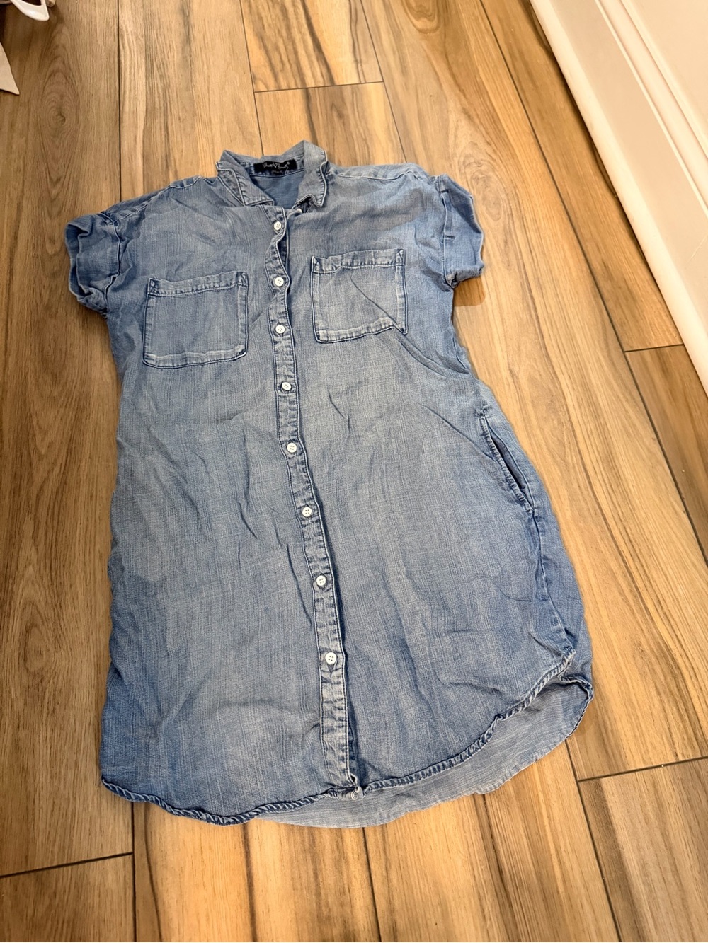 Velvet Heart Blue Denim Shirt Dress - Faded Indigo
